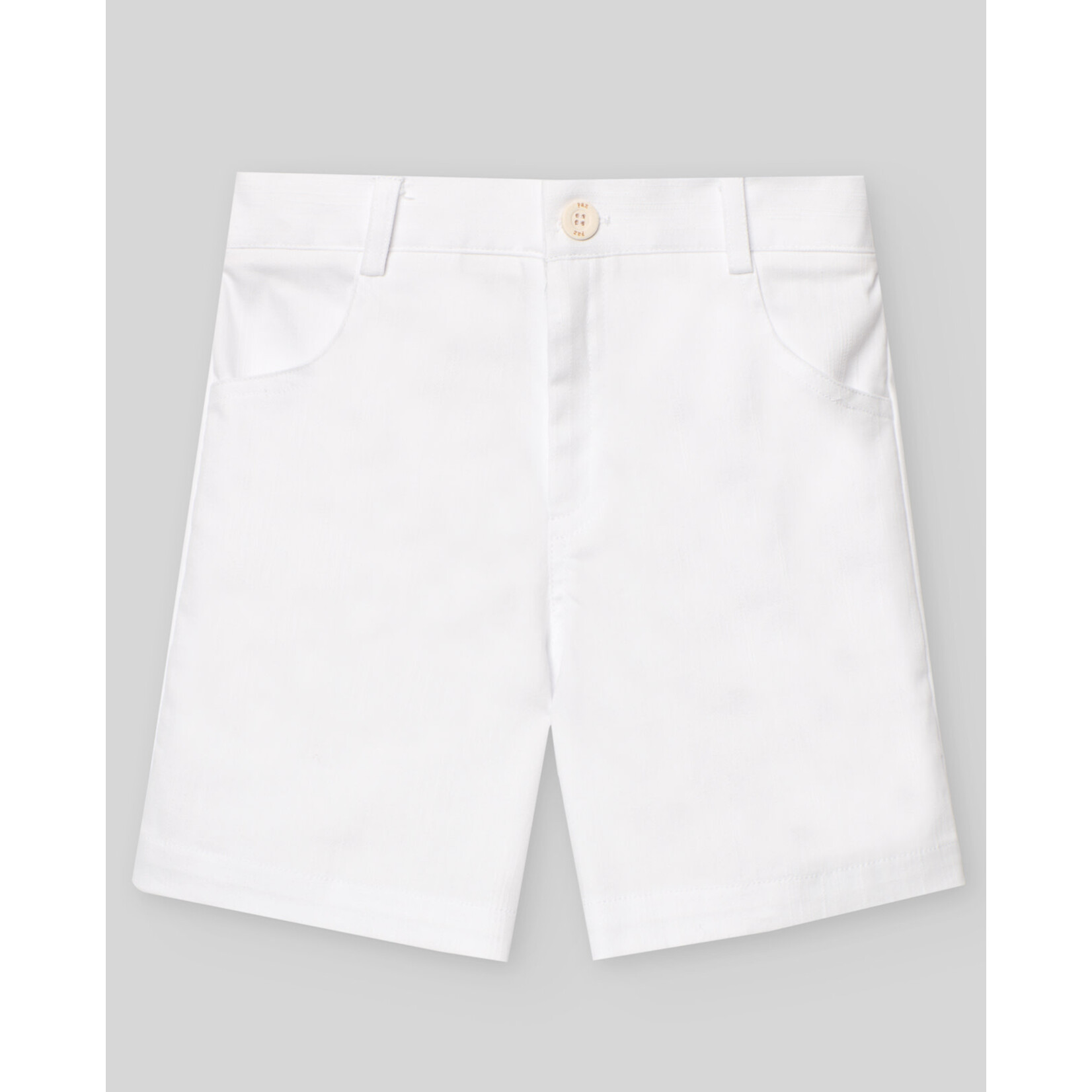 Paz Rodriguez WOVEN NEWBORN SHORT "ESENCIAL" White