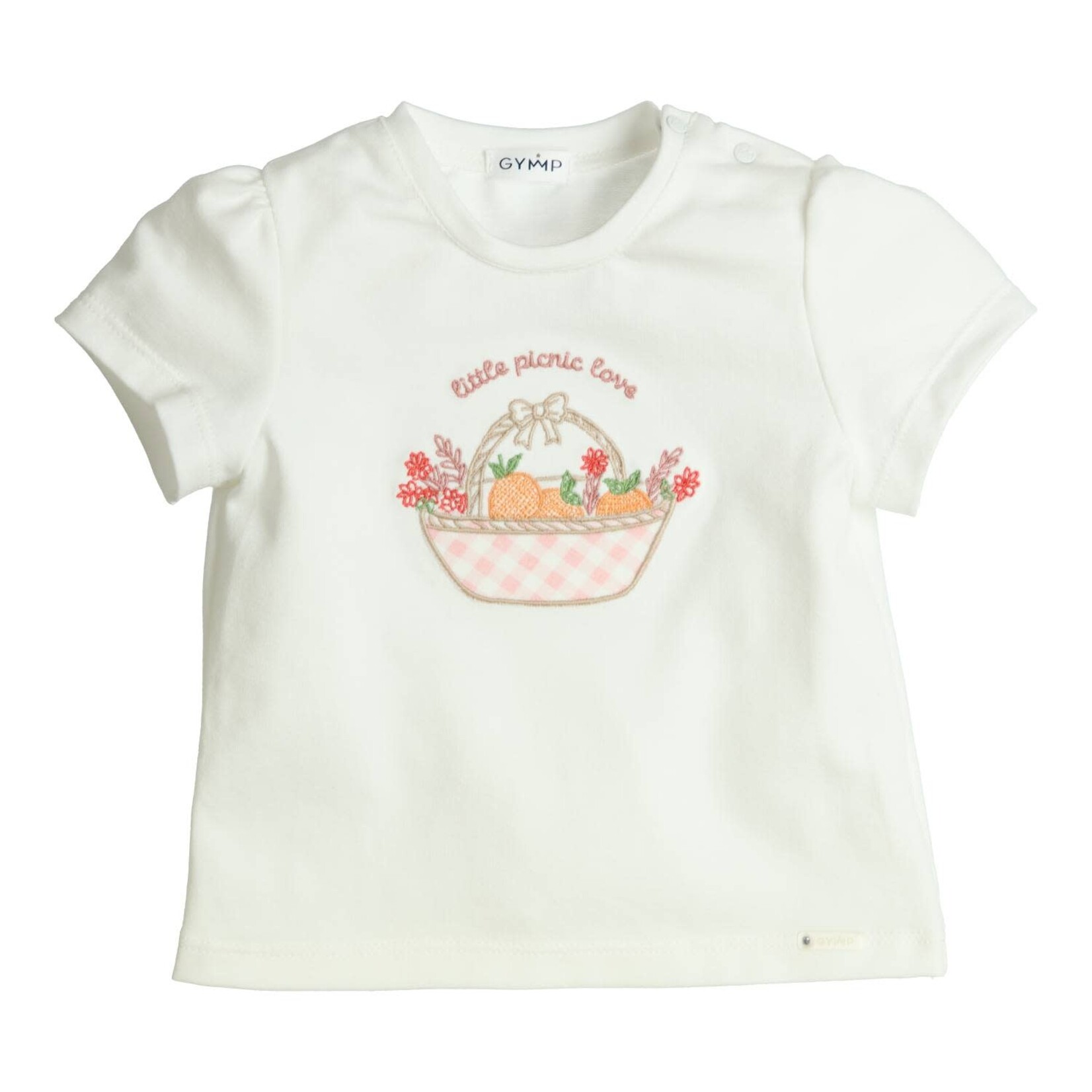 Gymp T-shirt Aerobic Little Picnic Love Pink Off White - Rose