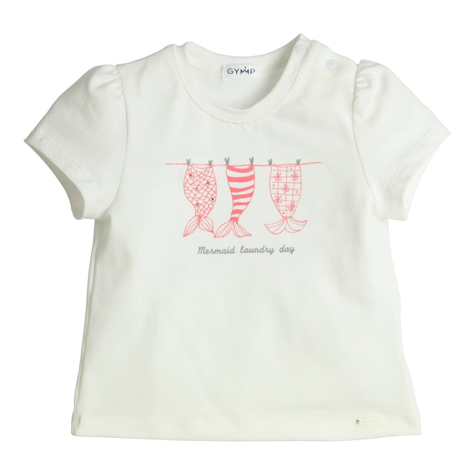 Gymp T-shirt Aerobic Mermaid Laundry Day Beige – Pink Off White - Rose