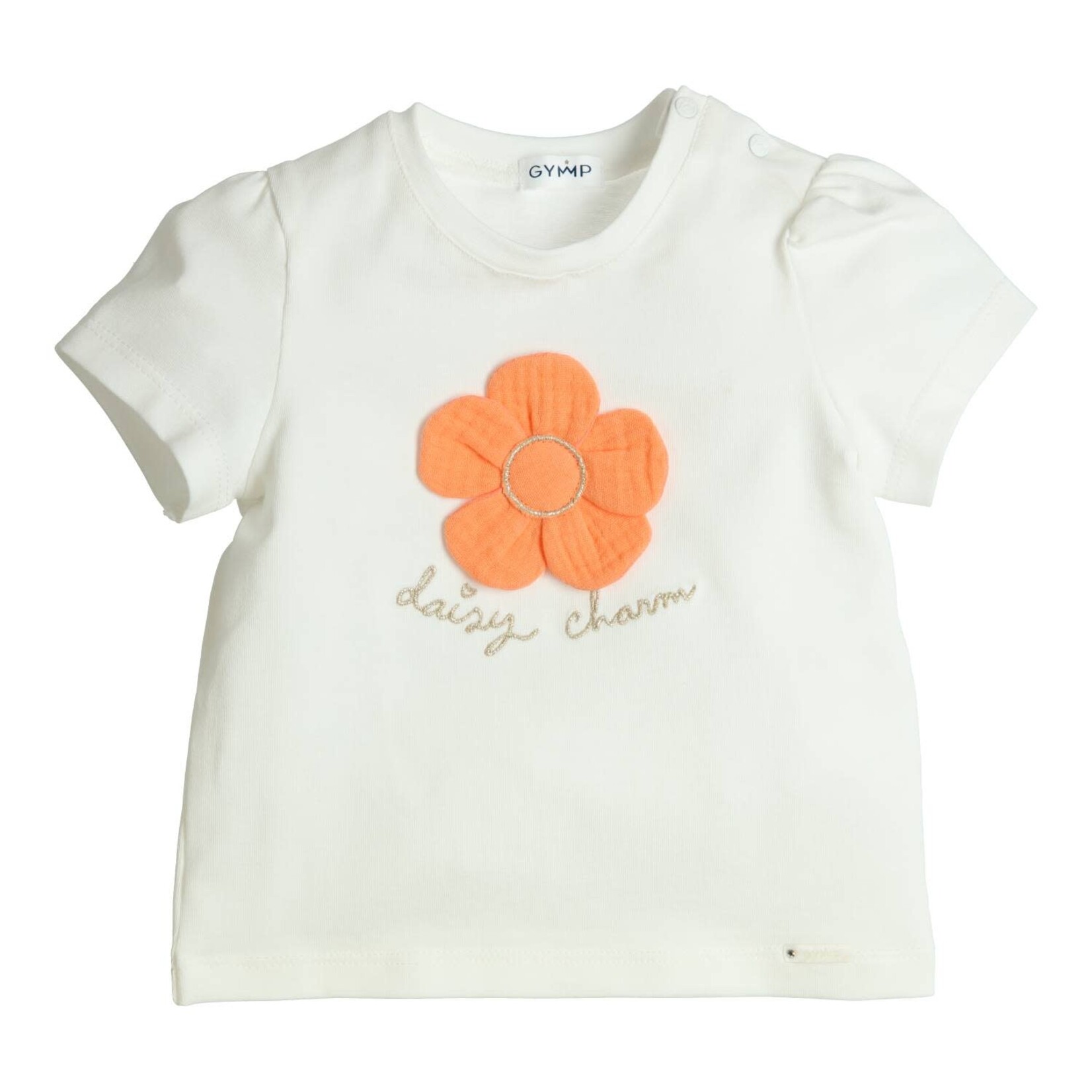 Gymp T-shirt Aerobic Daisy Charm Orange Off White