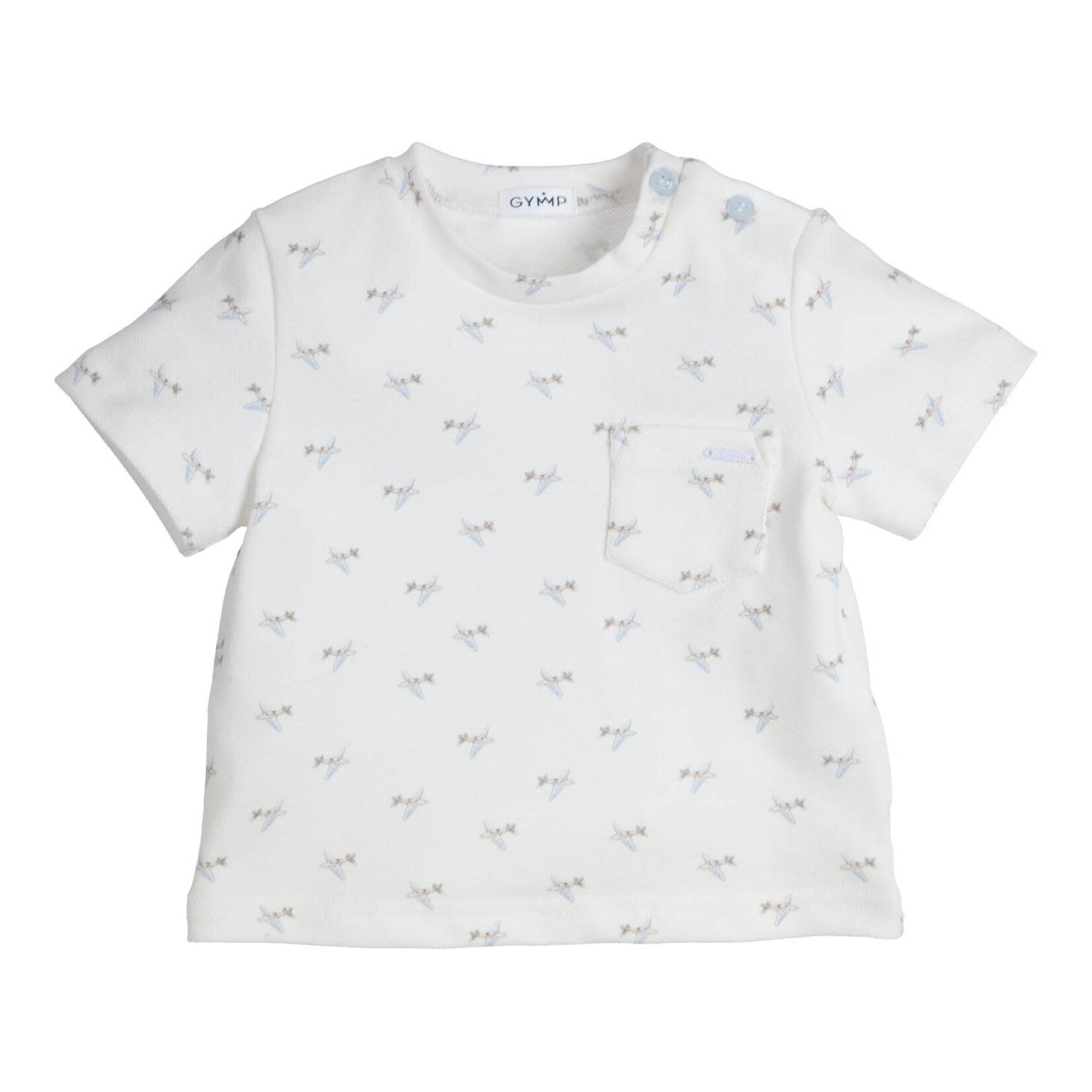 Gymp T-shirt Josca White - Light Blue