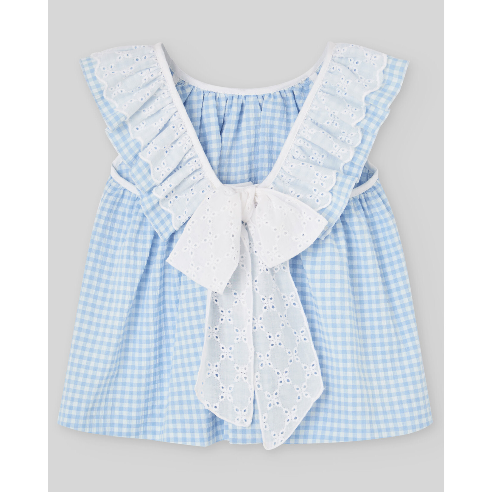 Paz Rodriguez WOVEN INFANT GIRL BLOUSE "ANADE" Sky Blue