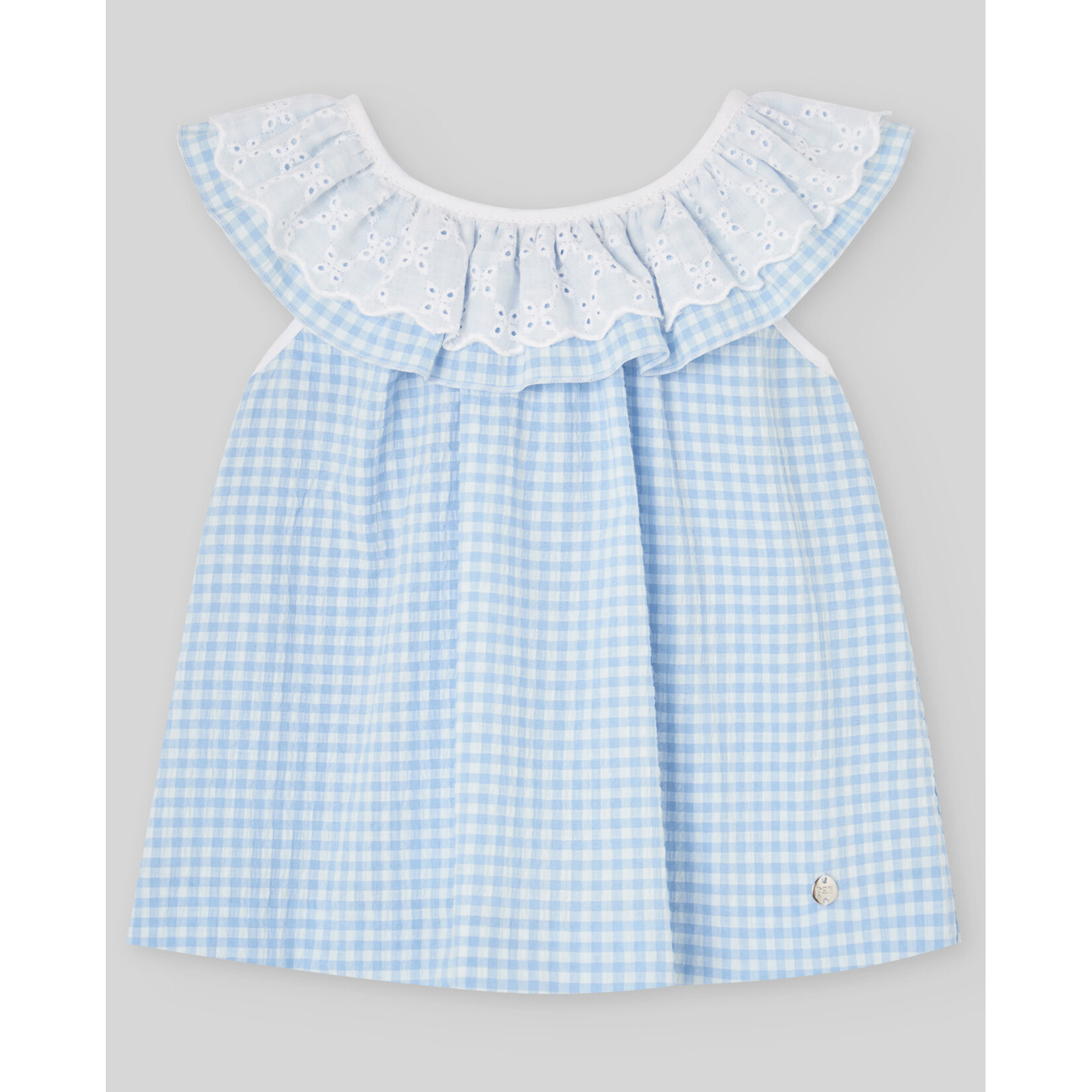Paz Rodriguez WOVEN INFANT GIRL BLOUSE "ANADE" Sky Blue