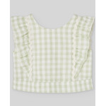 Paz Rodriguez WOVEN INFANT GIRL BLOUSE "FRESCURA" Cream/Olive Green