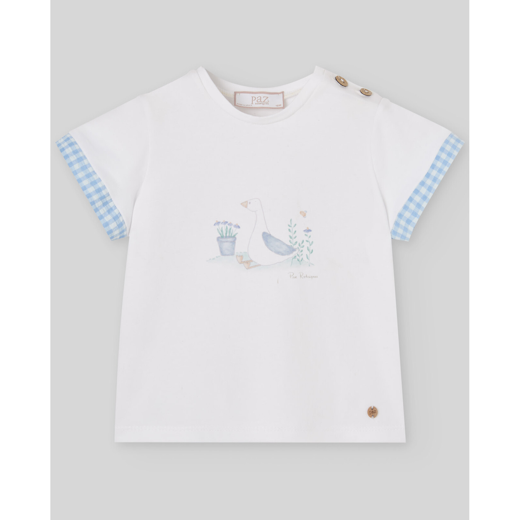 Paz Rodriguez KNIT NEWBORN T-SHIRT "ANADE" White 2
