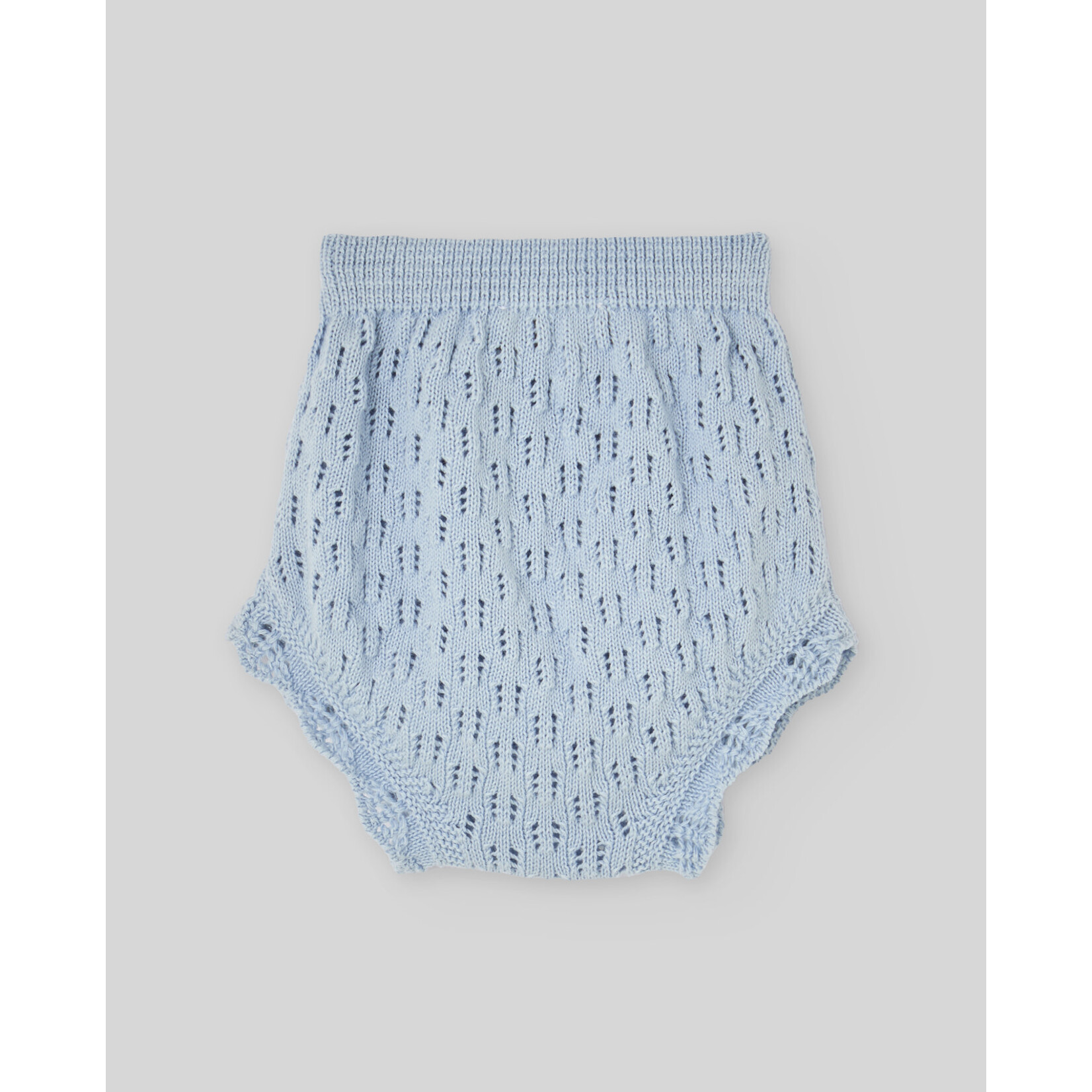 Paz Rodriguez KNIT NEWBORN BLOOMERS "ESPUMA V26" Sky Blue