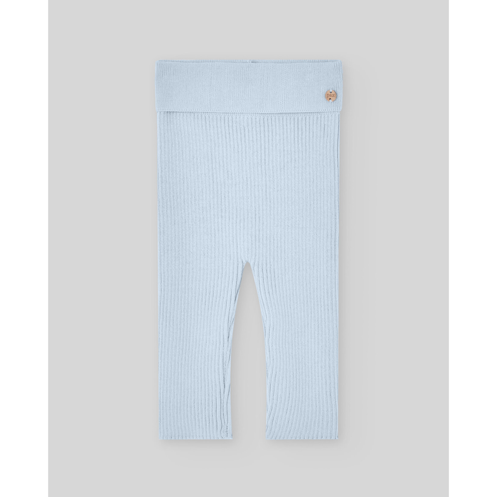 Paz Rodriguez KNIT NEWBORN LEGGINS "CUA CUA" Sky Blue