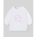 Paz Rodriguez KNIT NEWBORN SWEATSHIRT "CUA CUA" White