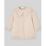 Paz Rodriguez KNIT NEWBORN CARDIGAN "NECTAR" Linen