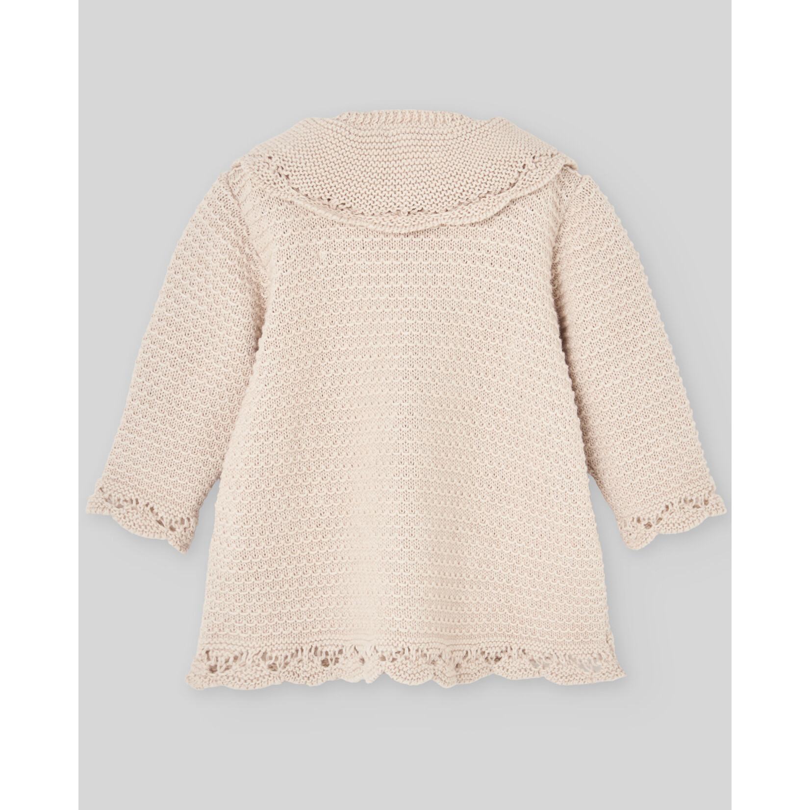 Paz Rodriguez KNIT NEWBORN CARDIGAN "NECTAR" Linen