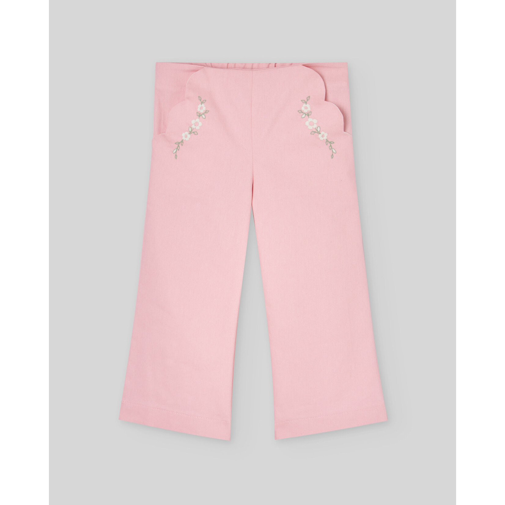 Paz Rodriguez WOVEN INFANT GIRL TROUSERS "FRESCURA" Chalk Pink