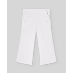 Paz Rodriguez WOVEN INFANT GIRL TROUSERS "FRESCURA" White