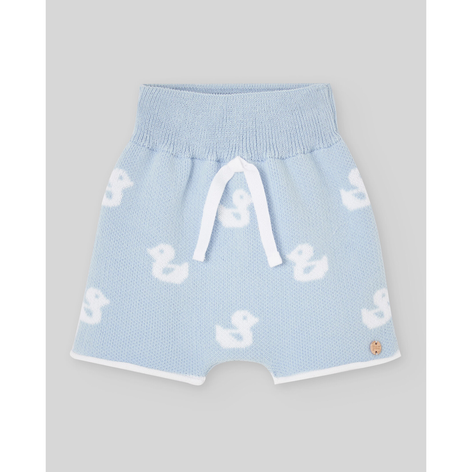 Paz Rodriguez KNIT NEWBORN BLOOMERS "CUA CUA" Sky Blue