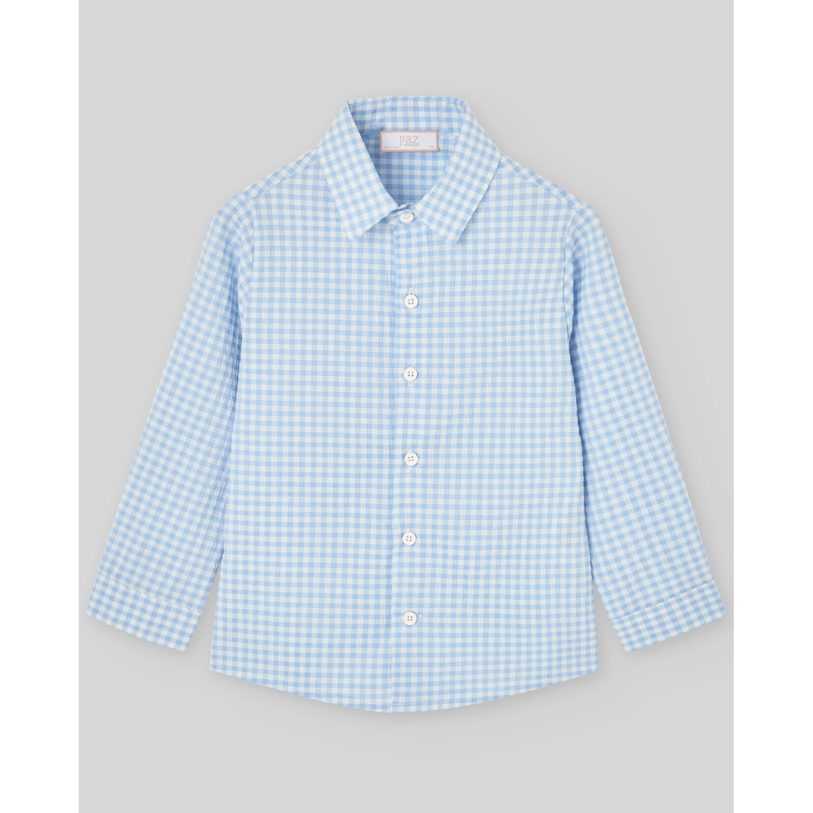 Paz Rodriguez WOVEN INFANT BOY SHIRT "ANADE" Sky Blue