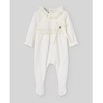 Paz Rodriguez KNIT NEWBORN ROMPER "INTERLOCK V26" Cream 2