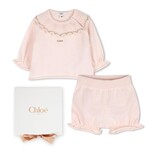 CHLOE ENSEMBLE CARDIGAN+PANTALON Rose C20931