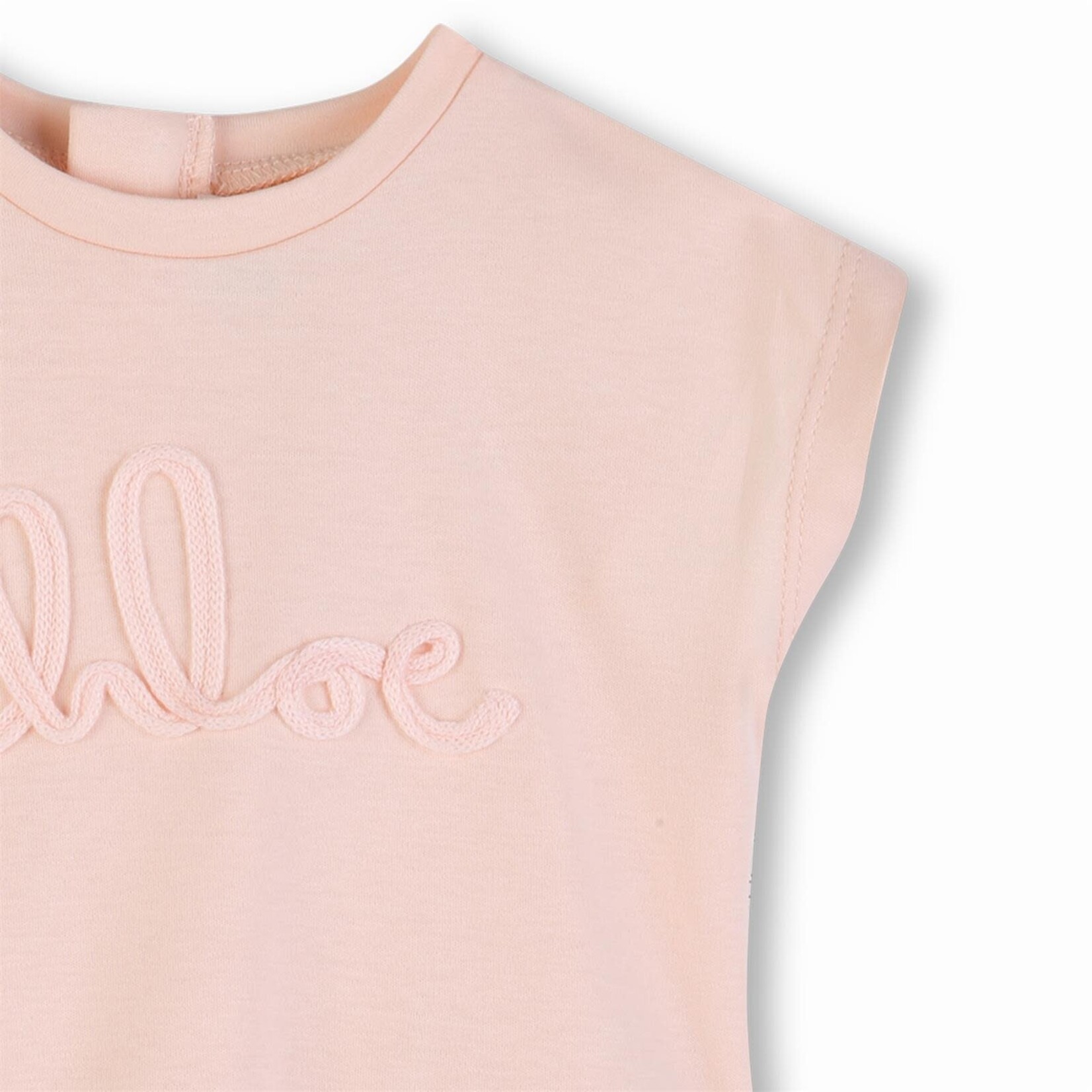 CHLOE ROBE MANCHES COURTES Rose C20888