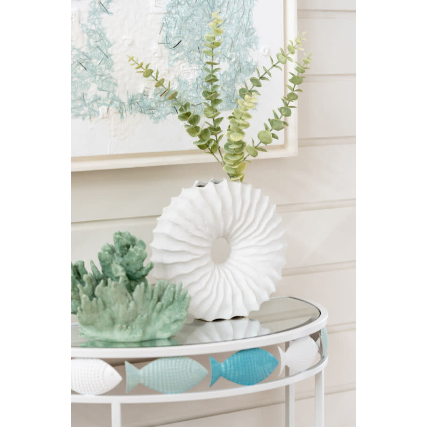 J-Line Koraal Polyresin Muntgroen Large