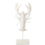 J-Line Kreeft Op Voet Polyresin Wit