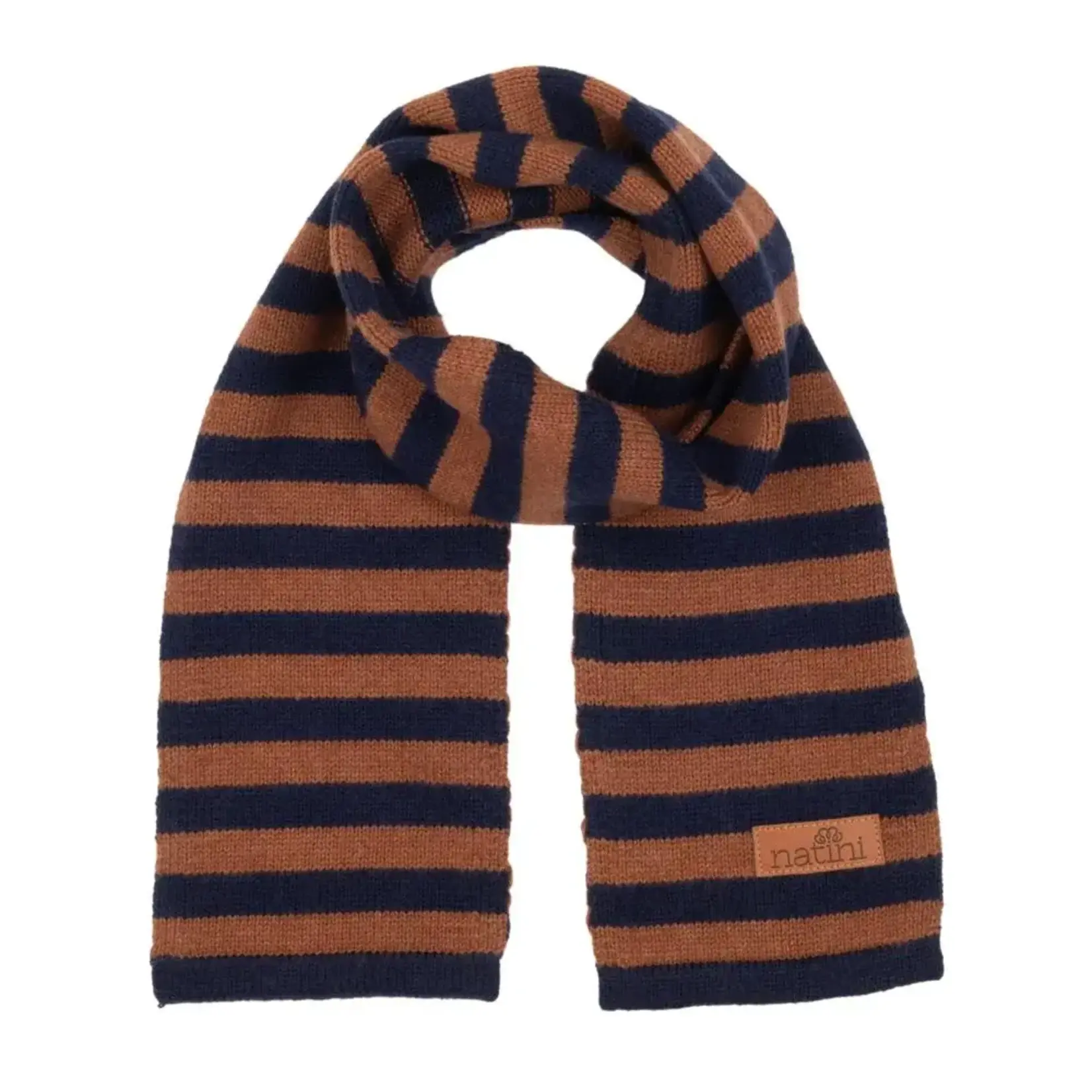 Natini SCARF STRIPES-BLUE-COGNAC