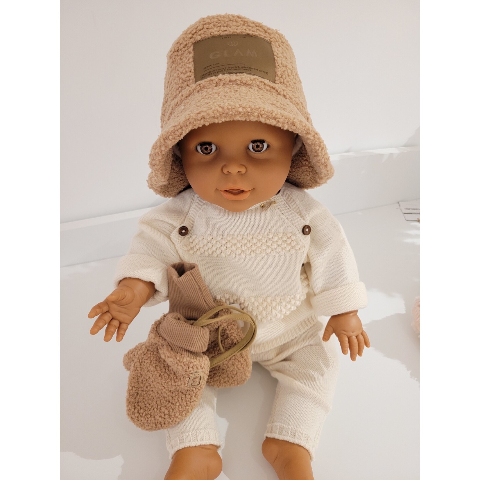 Jamiks CHRISTINE hat caramel met fleece voering