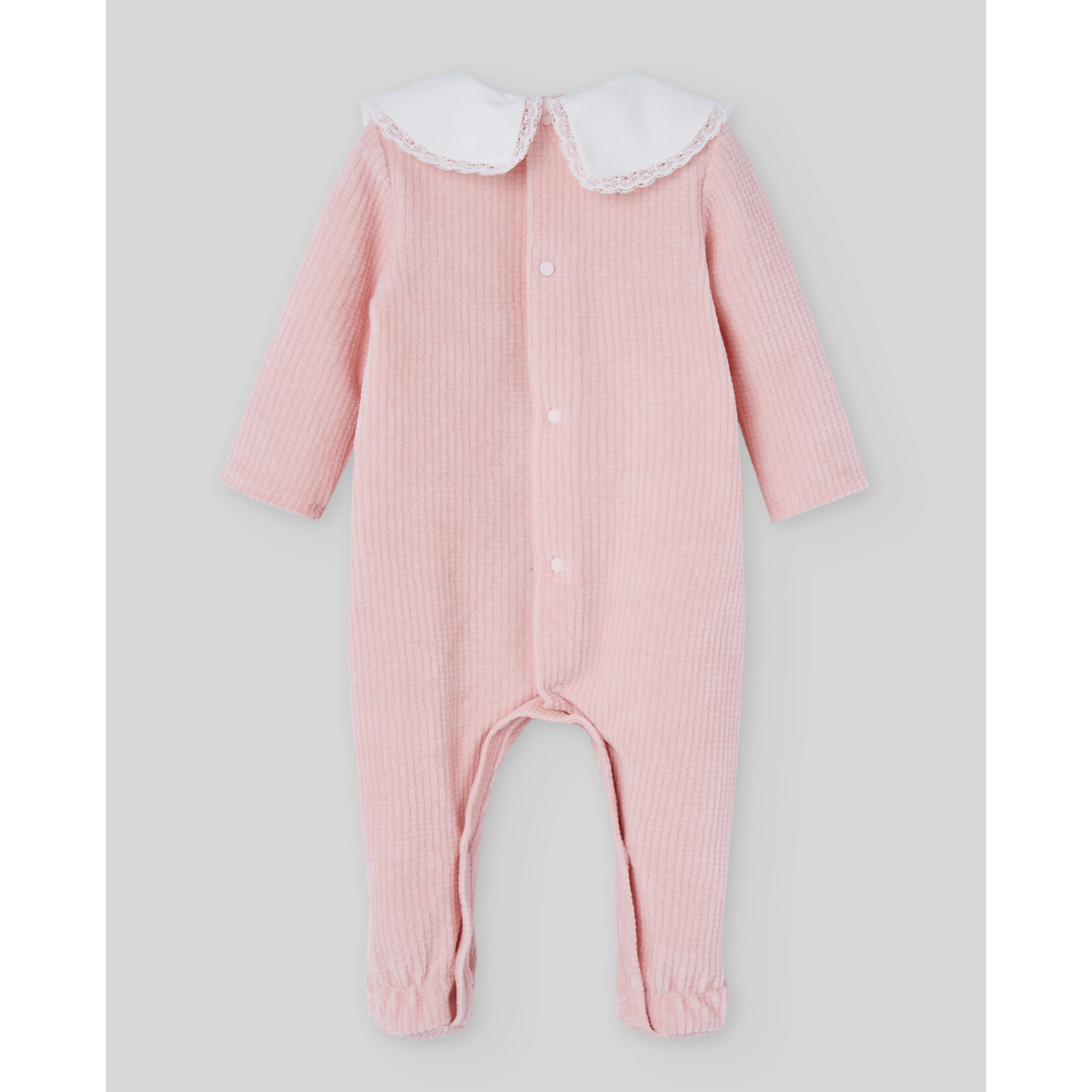 Paz Rodriguez KNIT NEWBORN ROMPER "TERNURA OI 25-26"_Powder Pink_005-193153