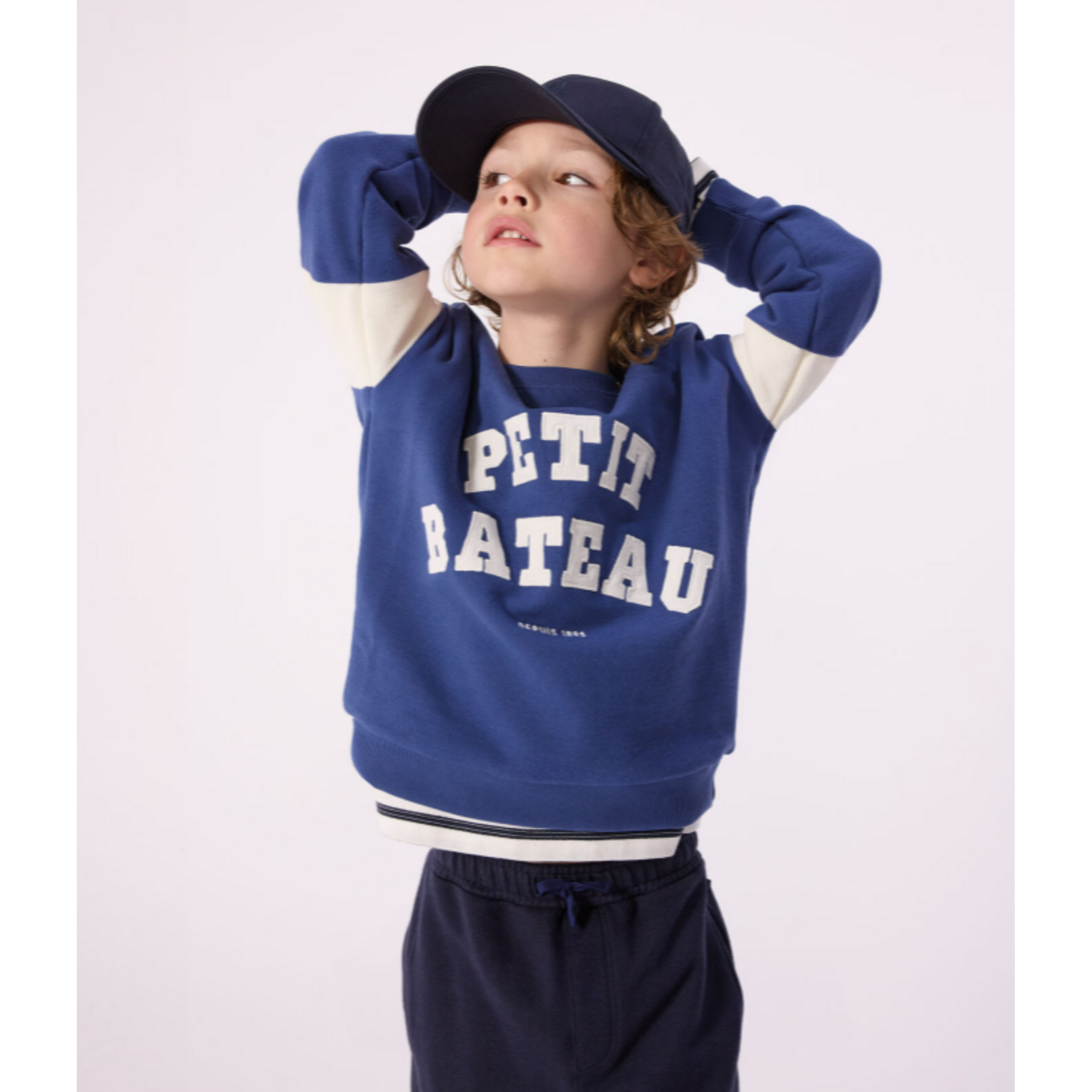 Petit Bateau SWEATSHIRT CREPUSCULE/MILK A0F58