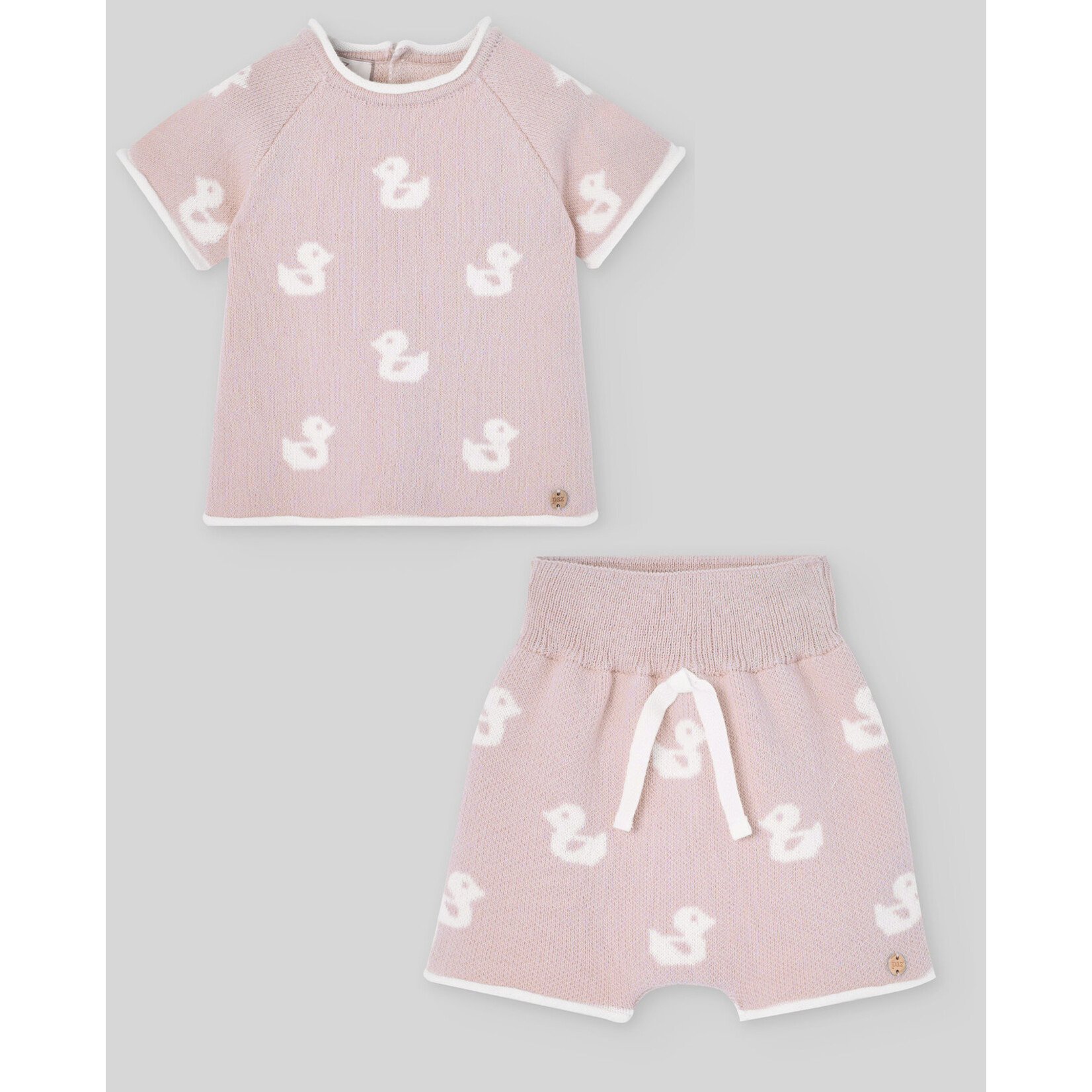 Paz Rodriguez KNIT NEWBORN SET SHORT SWEATER AND PANTS "CUA CUA" Magnolia 2