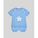 Paz Rodriguez KNIT NEWBORN SET"CORALES" Deep Blue/White