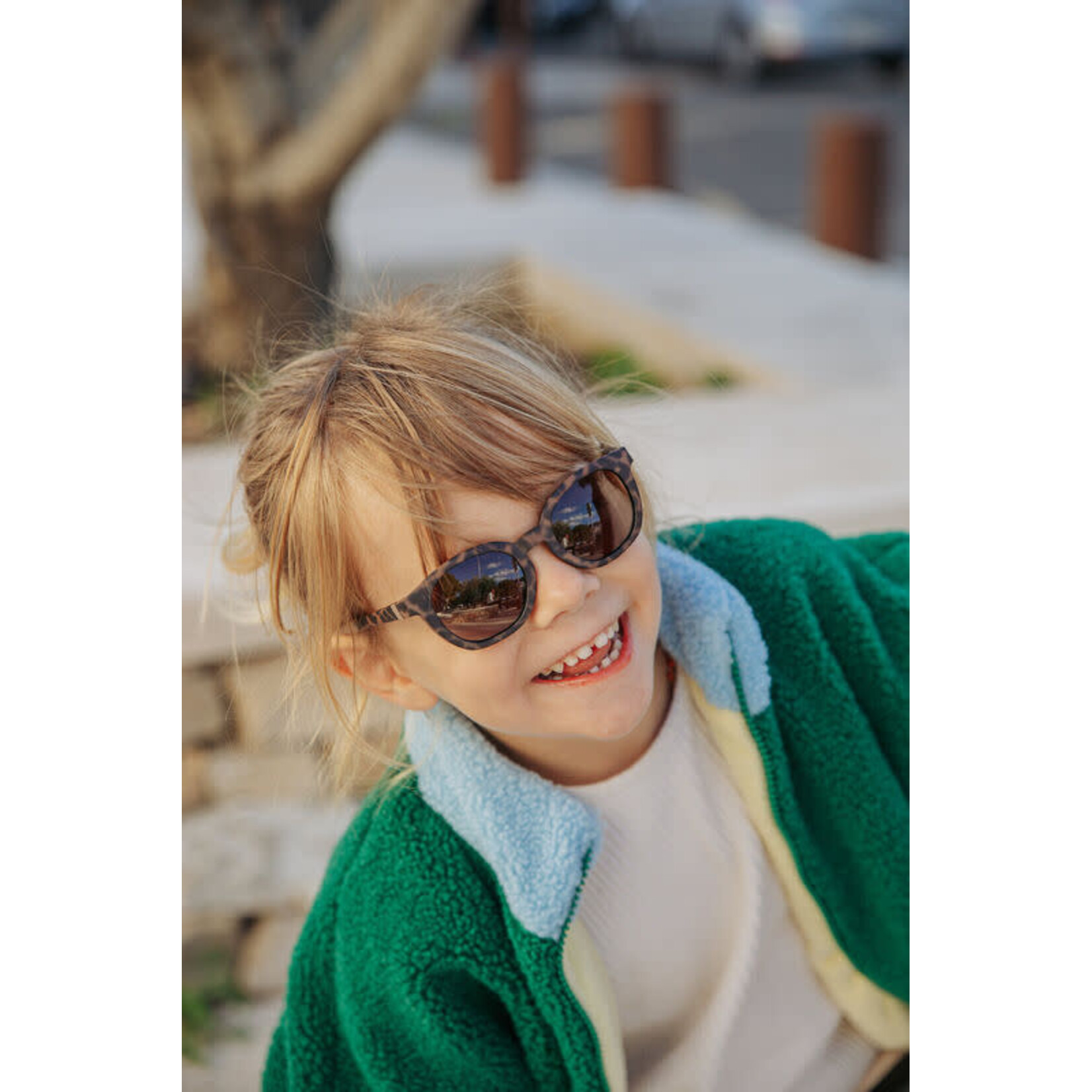 Zonnebril 2-4 jaar SQUARE Luipaardmotief