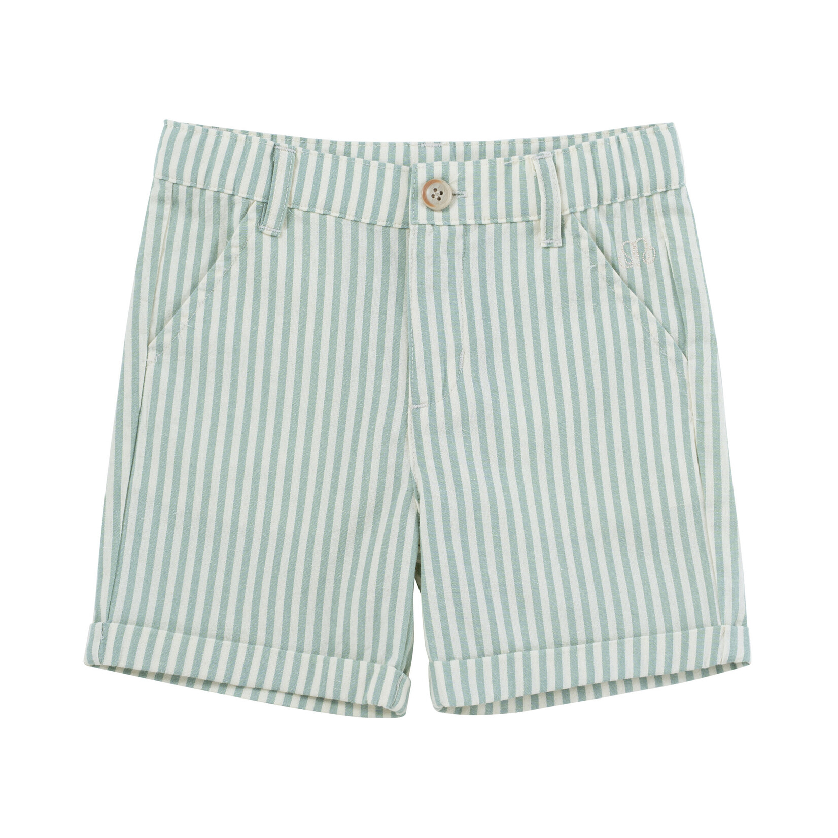 Natini SHORT STRIPES LEO OFFWHITE-GREEN