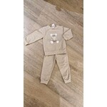 Patachou JERSEY SET BEAR BOY BEIGE MELANGE