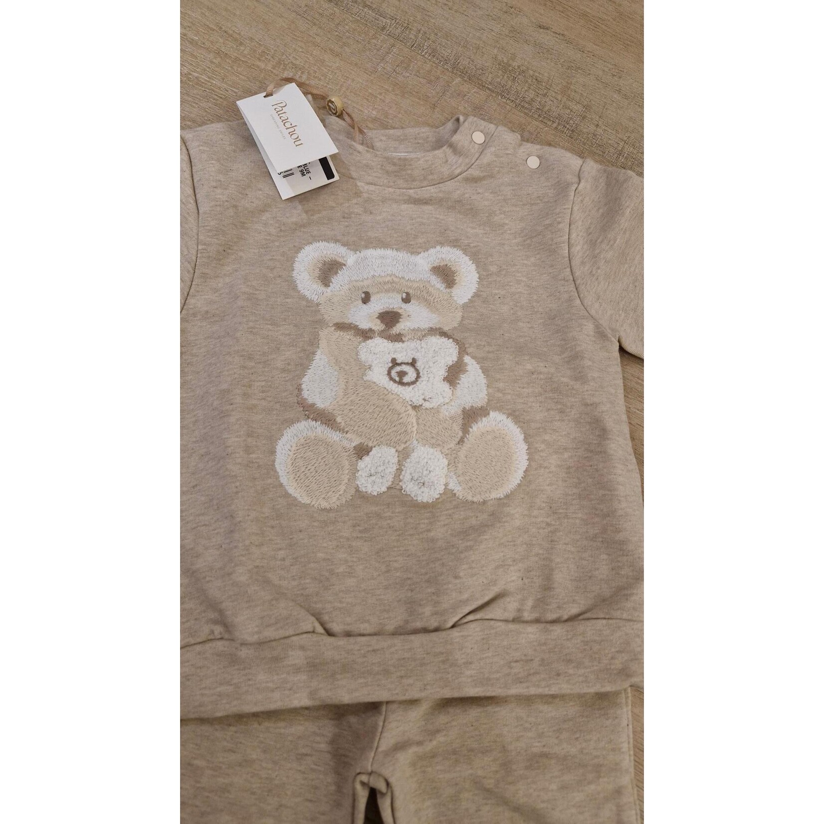 Patachou JERSEY SET BEAR MINI BOY BEIGE MELANGE 2026