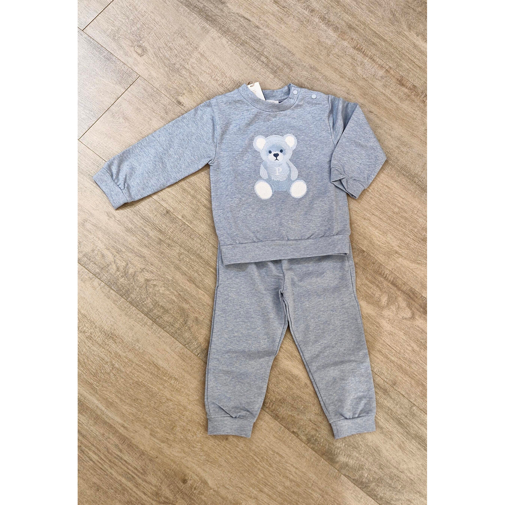 Patachou JERSEY SET BEAR BOY LIGHT BLUE INDIGO