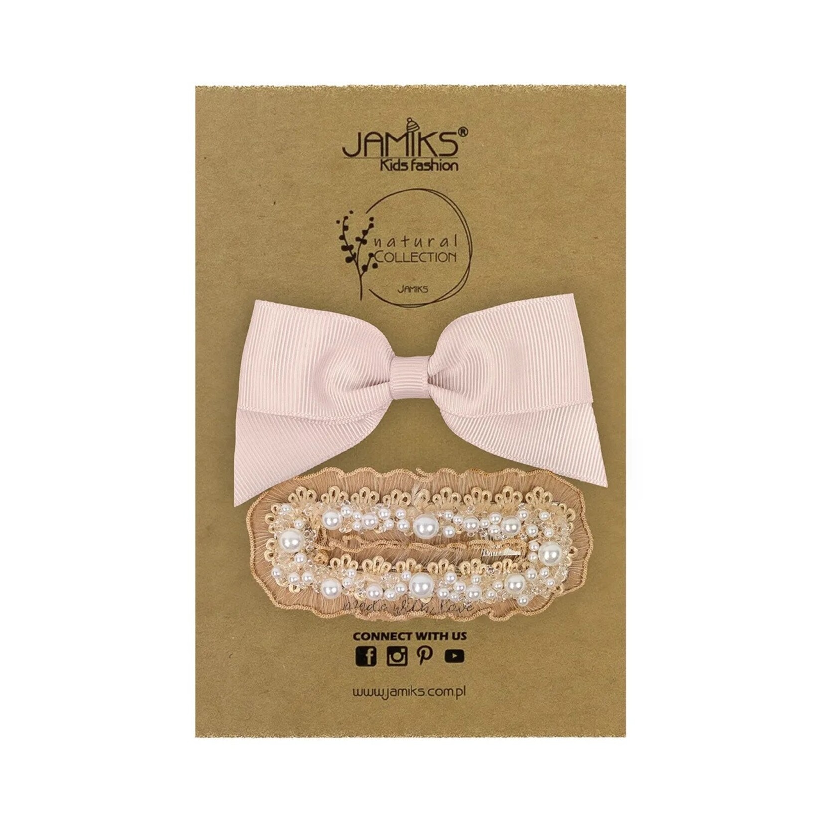 Jamiks SERENITY Spinka do włosów R.0 pudrowy róż