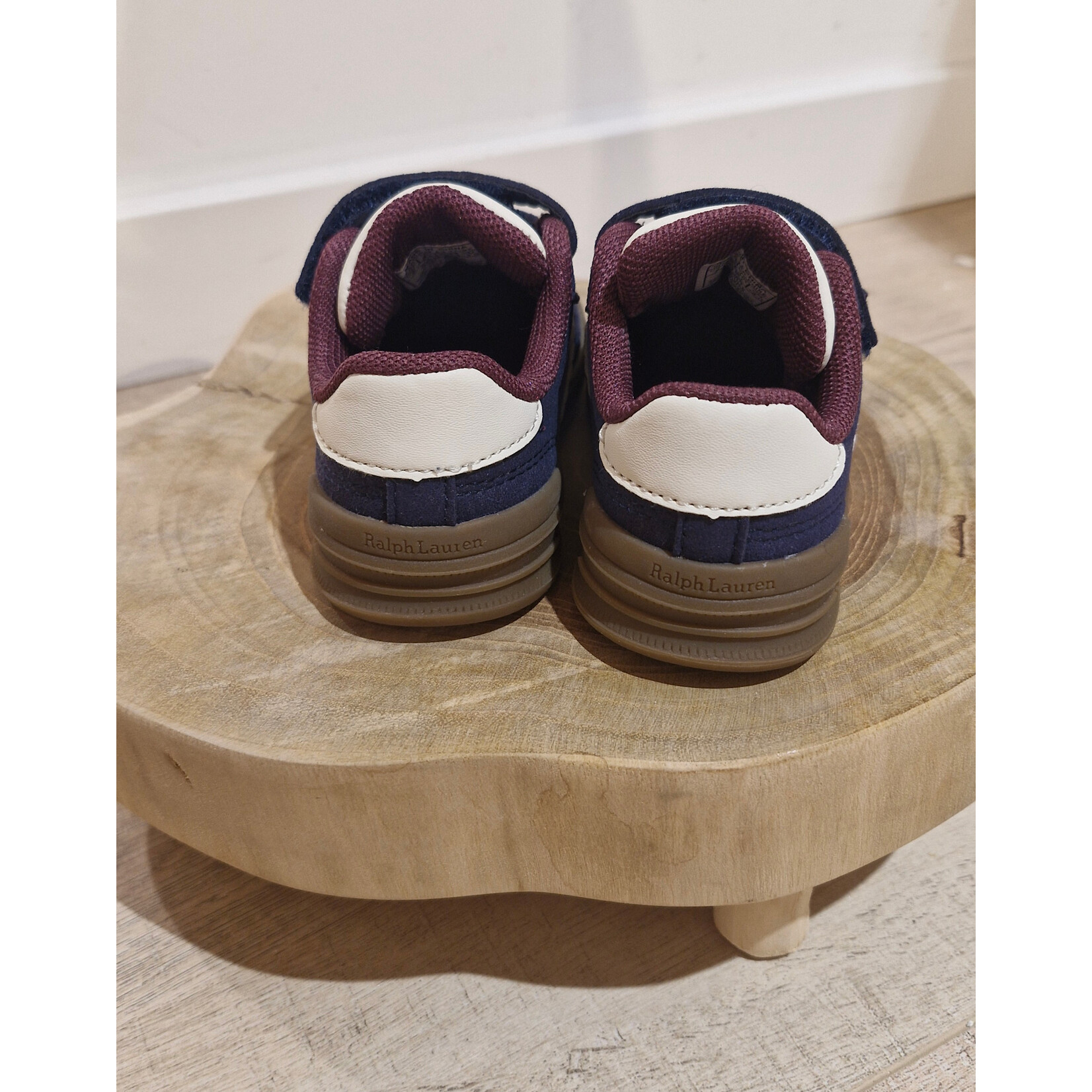 Ralph Lauren HERITAGE COURT III T-TOE EZ NAVY SUPER SUEDED/CREAM w/ GOLD1