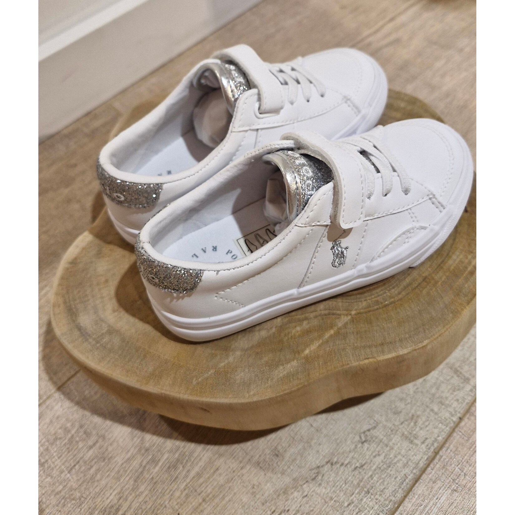 Ralph Lauren T-'WHITE SMOOTH / SILVER GLITTER