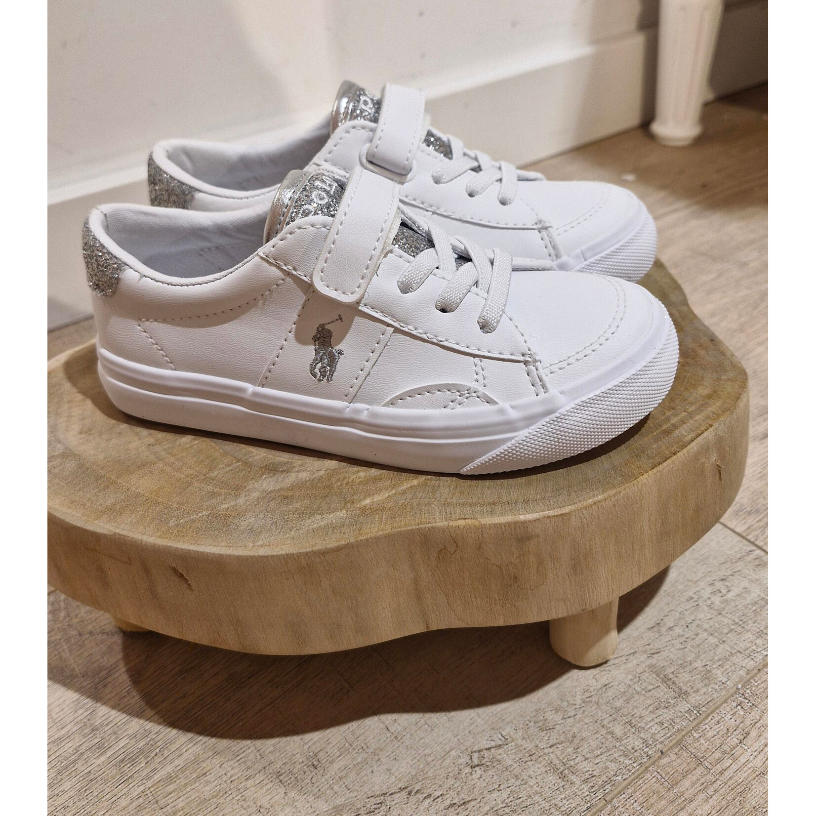 Ralph Lauren T-'WHITE SMOOTH / SILVER GLITTER