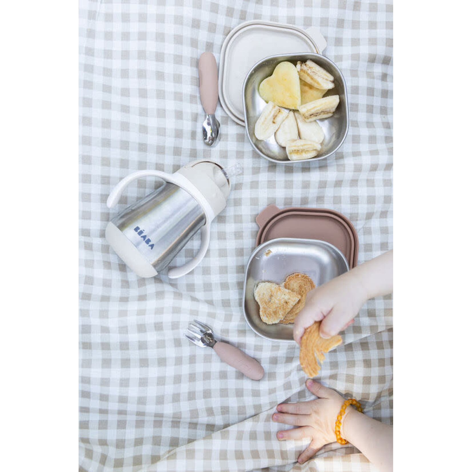 Béaba Roestvrijstalen rietjesbeker 250ml - Clay