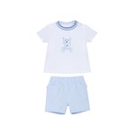 Patachou CONJUNTO T-SHIRT+CALÇÃO - NEWBORN TRUE BLUE - VERÃO 2026 BEIGE