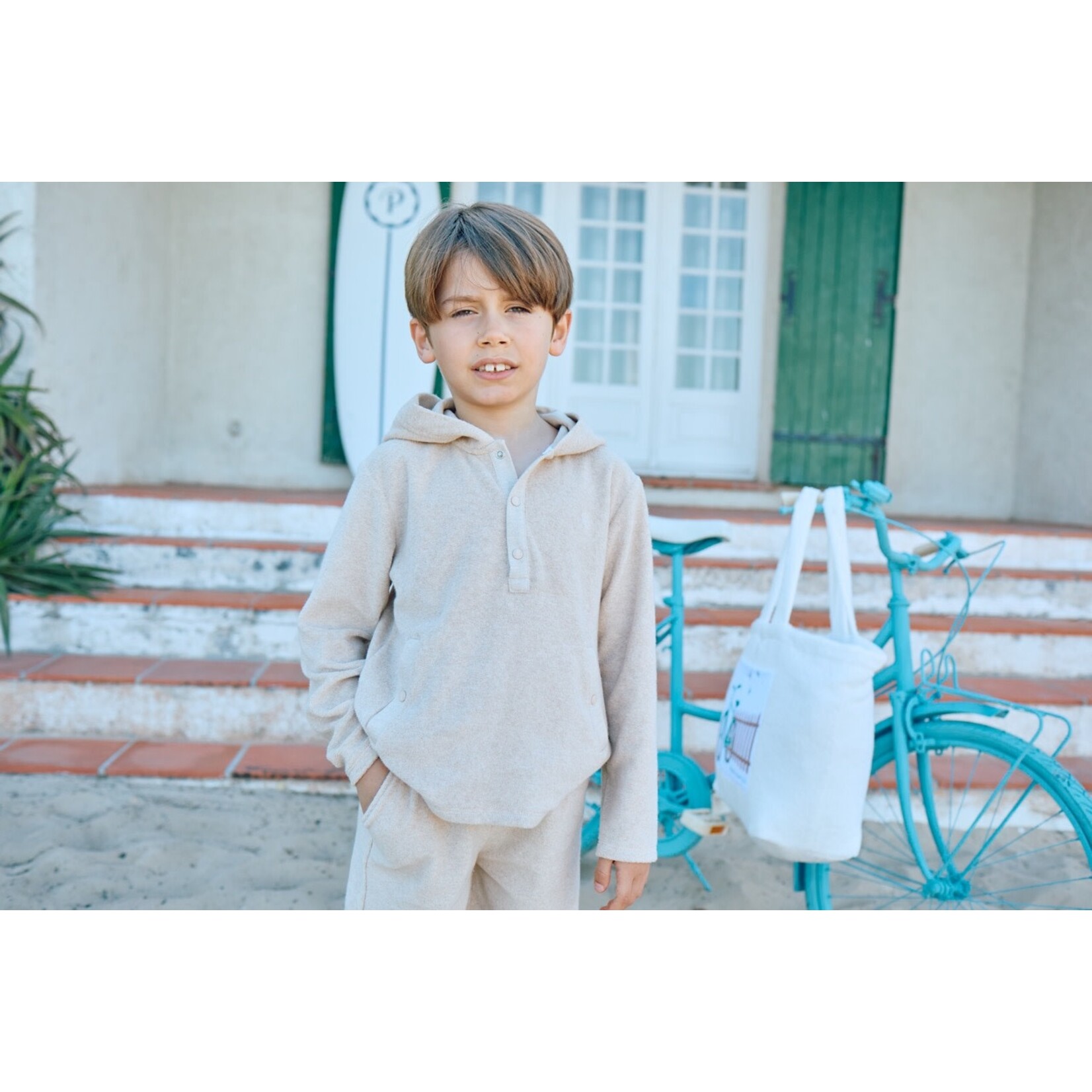 Patachou CONJUNTO - MINI BOY COMPORTA - VERÃO 2026 BEIGE MELANGE