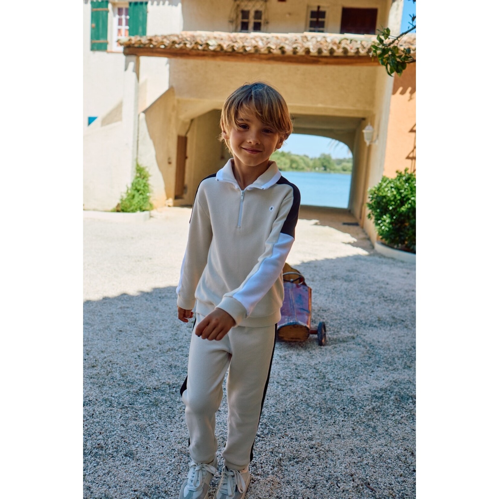 Patachou CONJUNTO SWEATER + CALÇA - MINI BOY CITY - VERÃO 2026 BEIGE