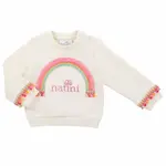 Natini SWEATER NATINI RAINBOW WHITE