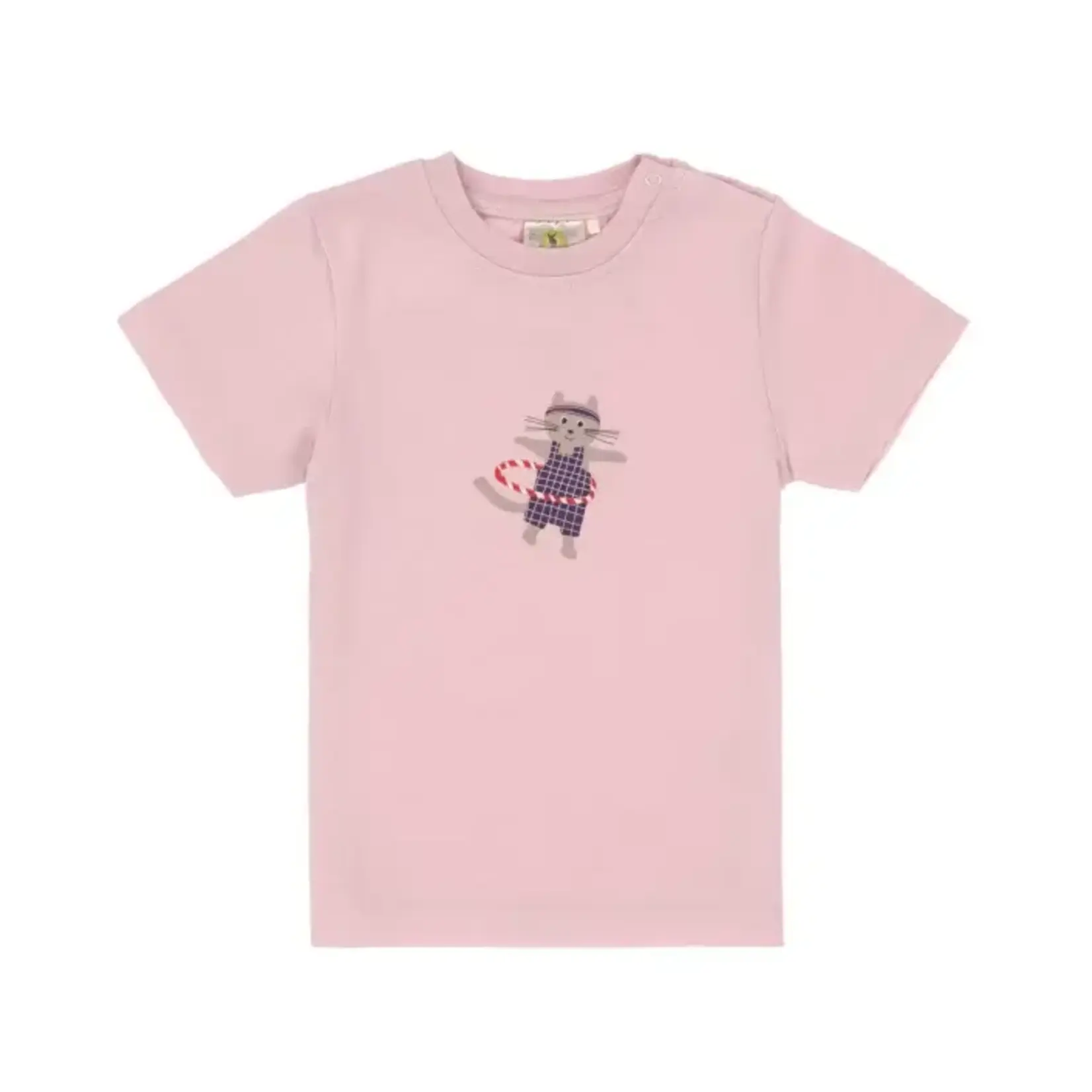 Lässig T-Shirt Jersey GOTS Cat cloud pink