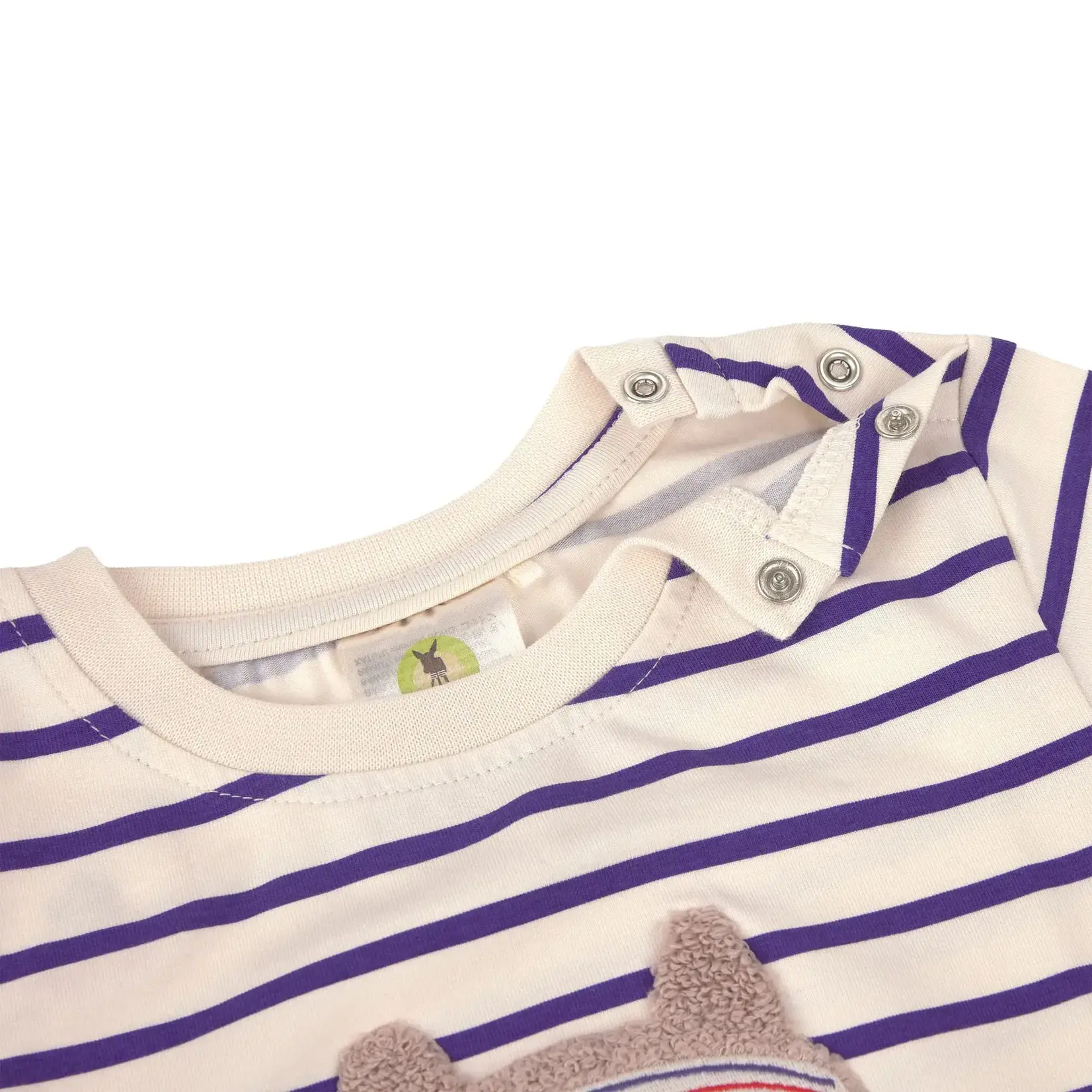 Lässig T-Shirt Jersey GOTS Striped Cat