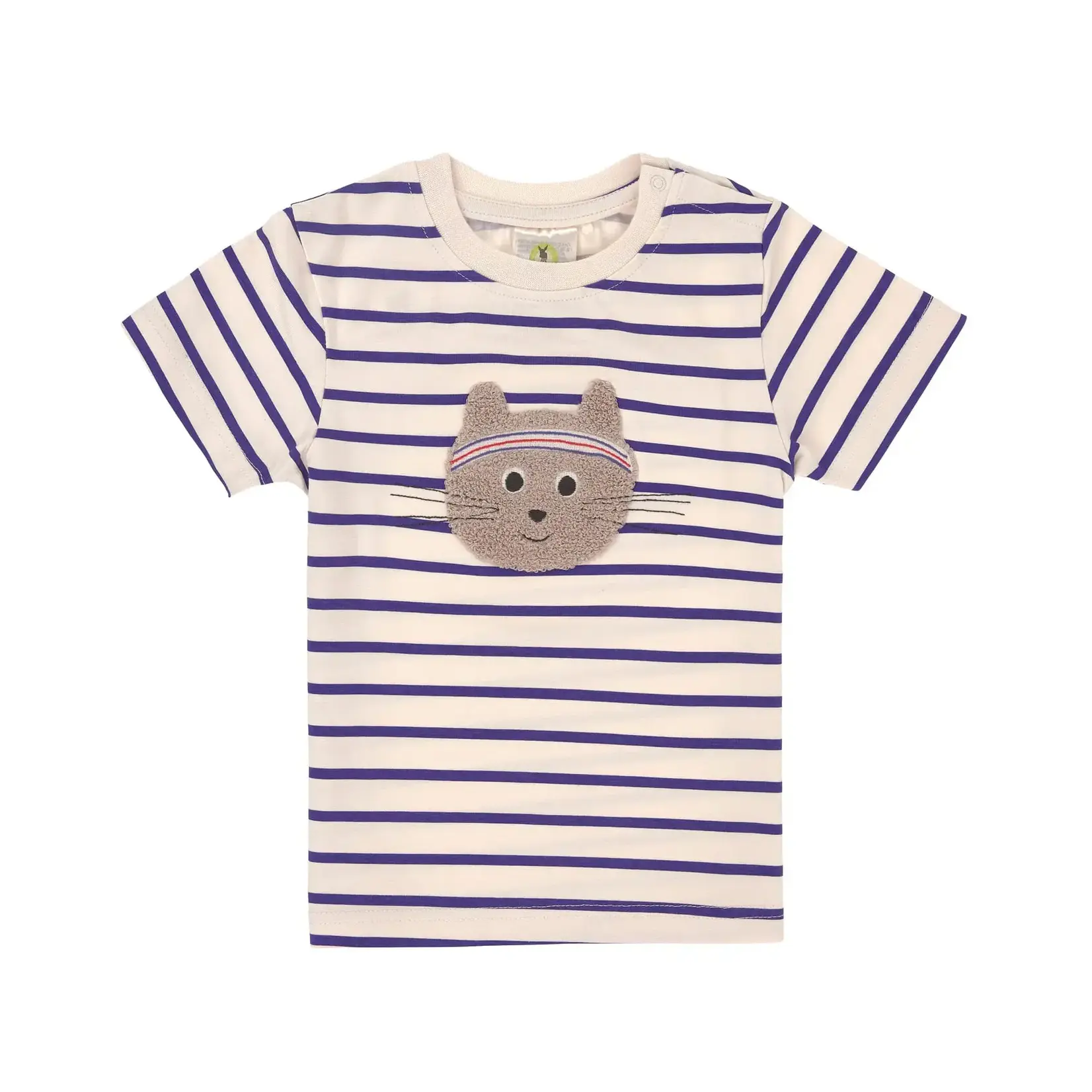 Lässig T-Shirt Jersey GOTS Striped Cat