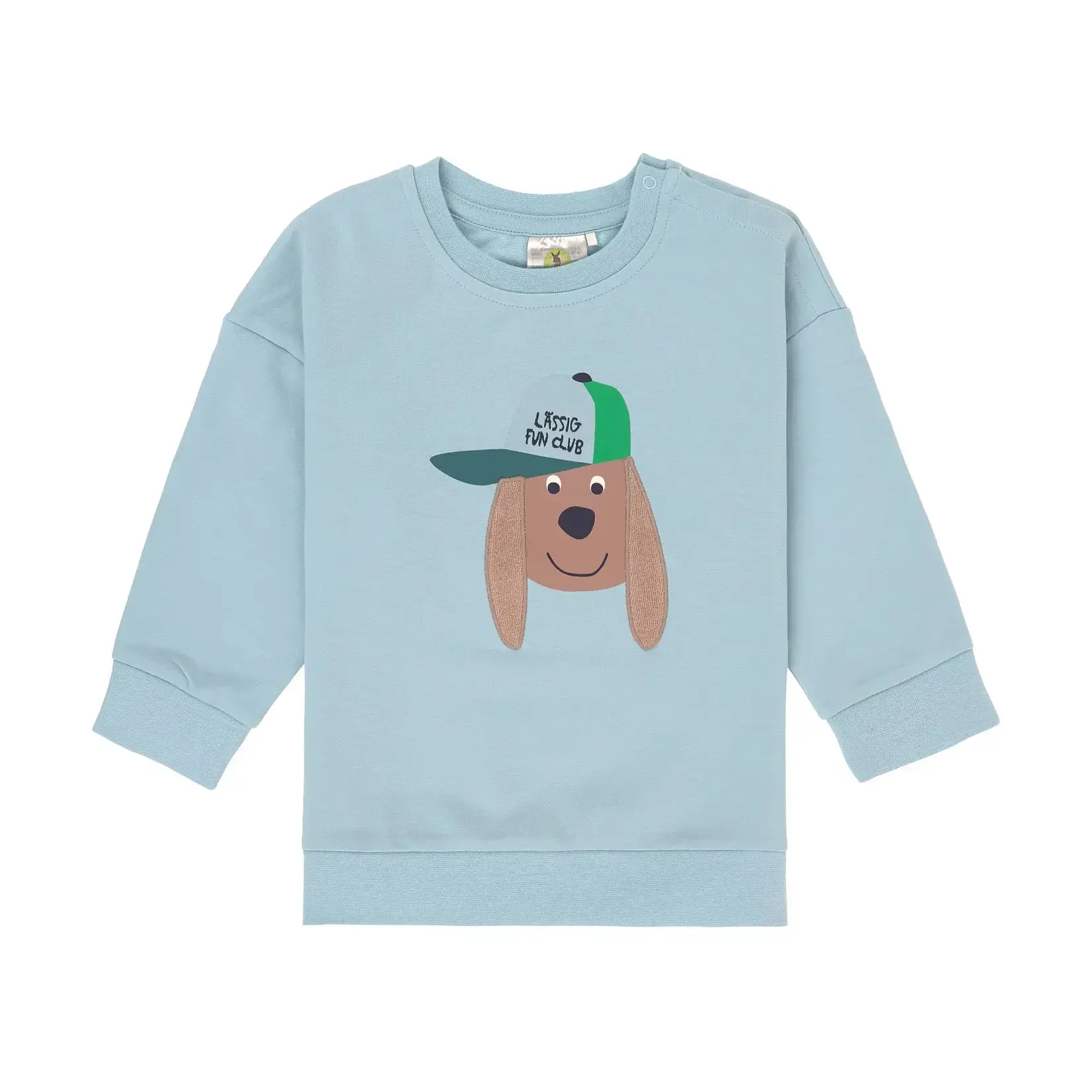 Lässig Kids Sweater GOTS Dog pale blue