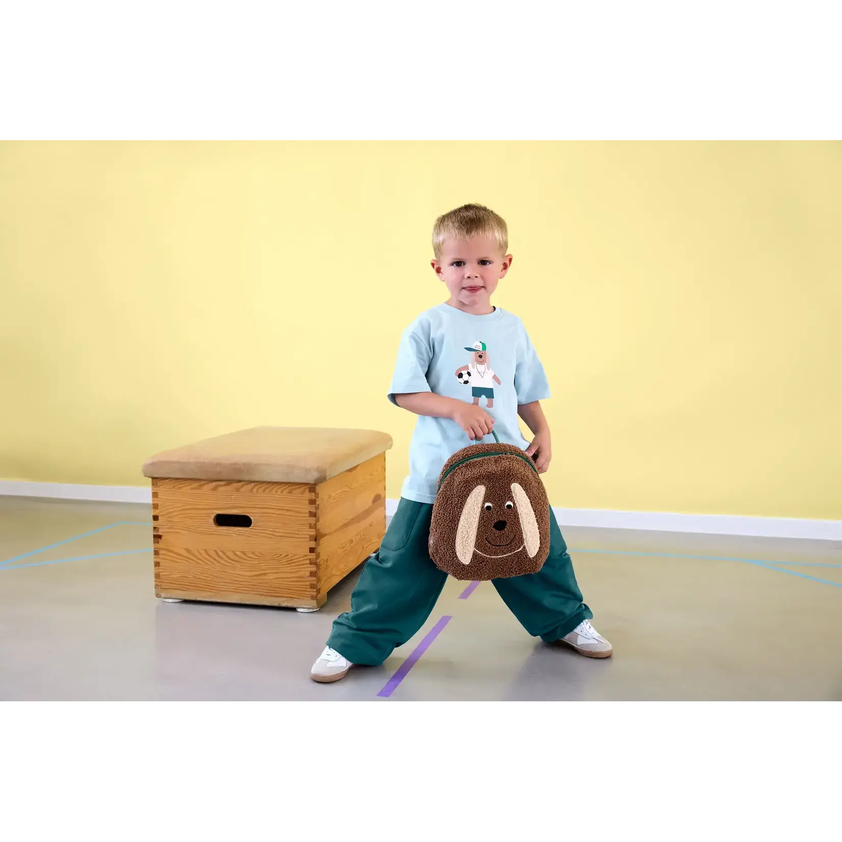 Lässig T-Shirt Jersey GOTS Dog pale blue