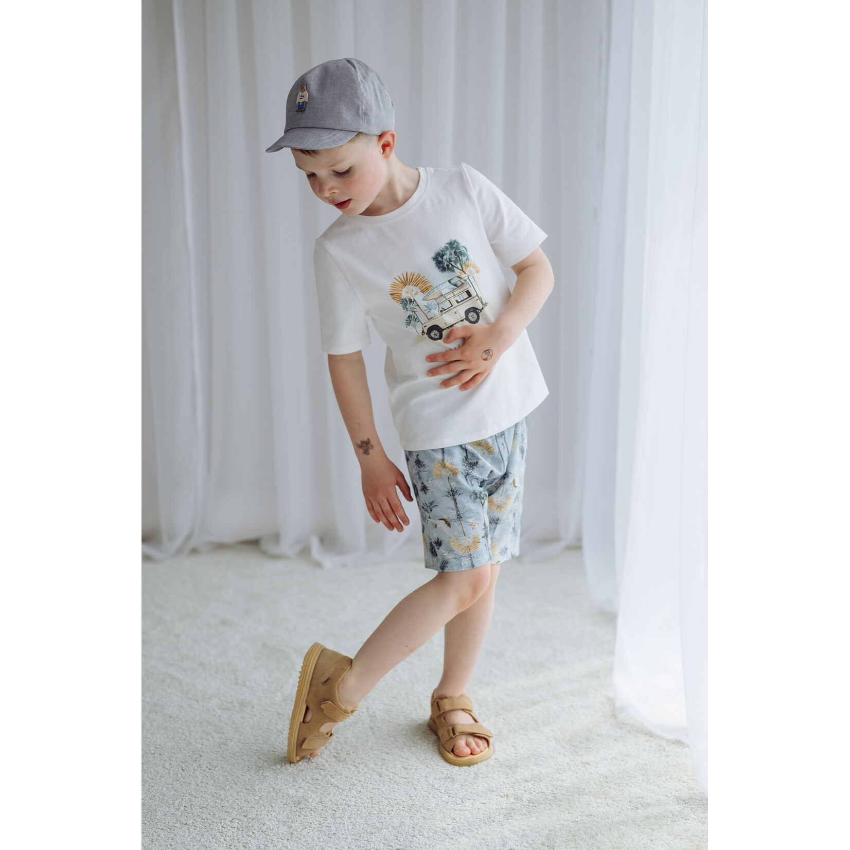 PETER bamboe set (blouse + shorts) borne