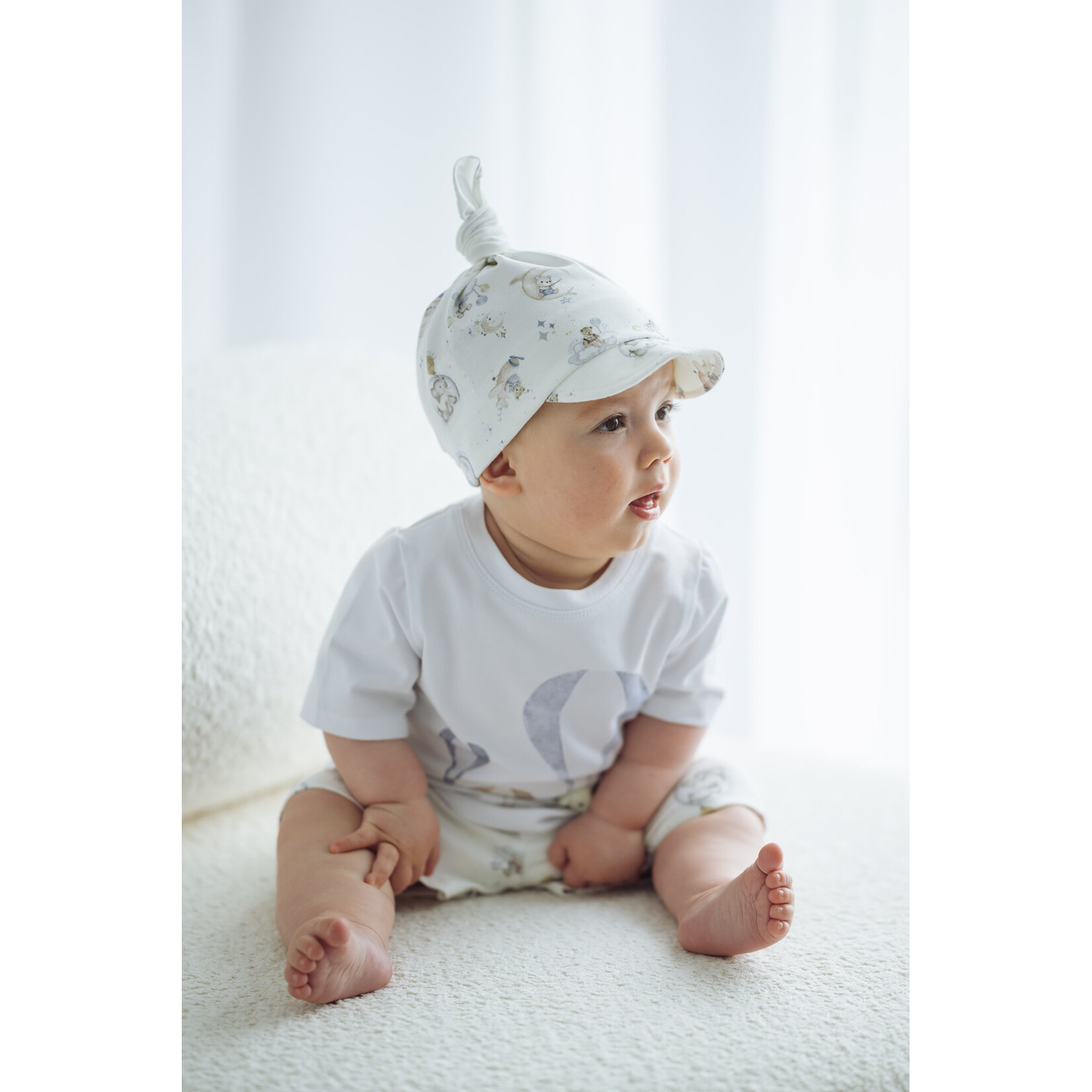 PHILIPPE Set (Blouse + Shorts) Maat 62 sky